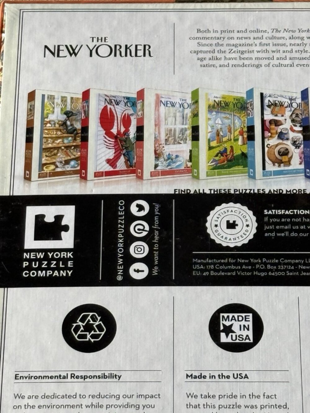New York Puzzle Company The New Yorker Magazine Covers Autumn Excursion 1000 Pcs - Picture 9 of 14